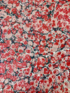 Red Pink Black Stone Hand Marbled Paper