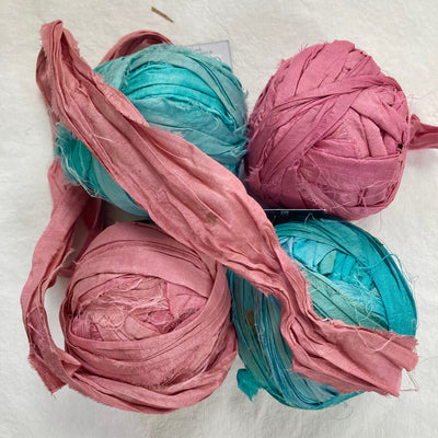 Chiffon Ribbon Color Pack  Recycled Silk Chiffon Ribbon Yarn