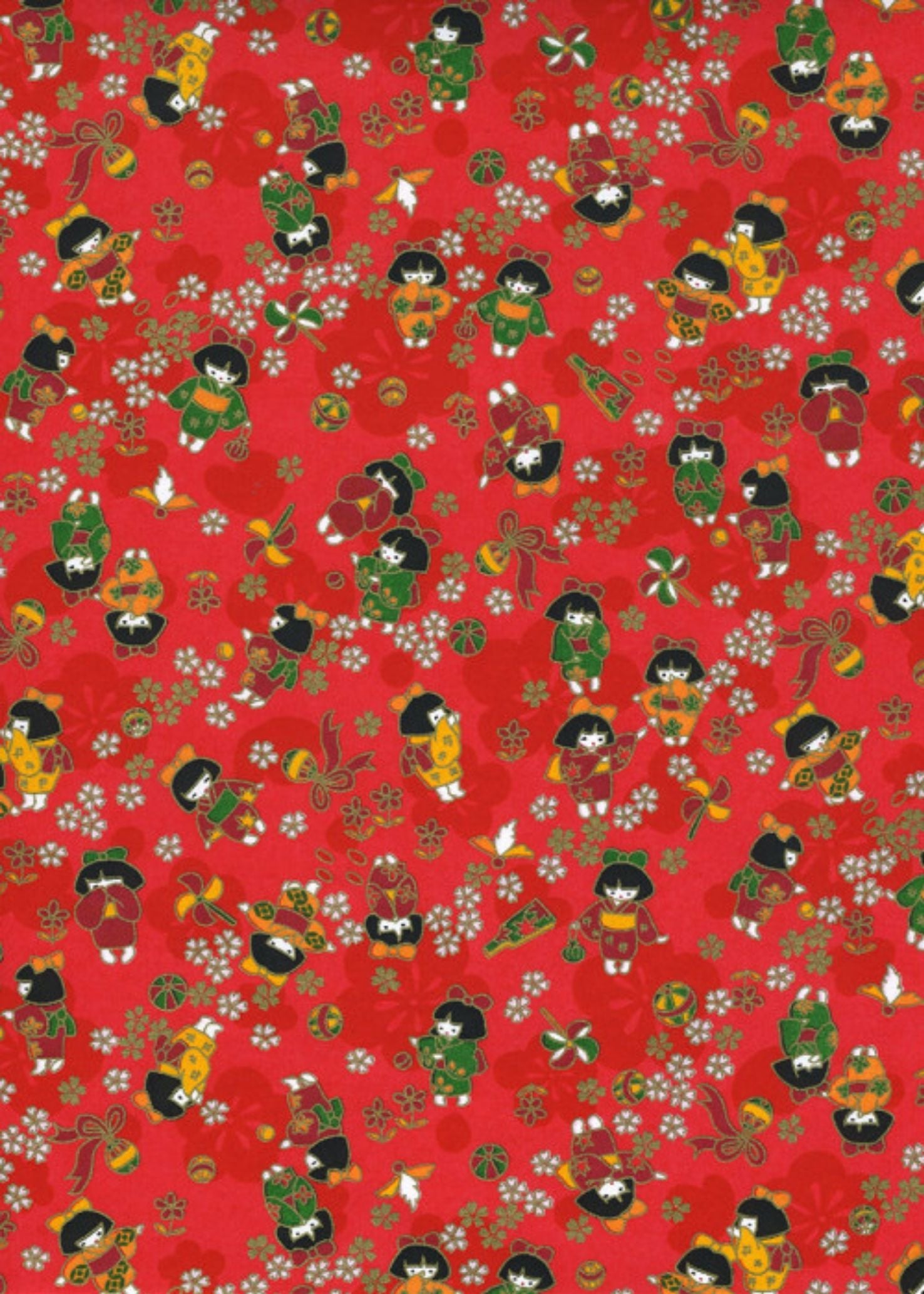 Chiyogami Girls Red - Liberties Papers