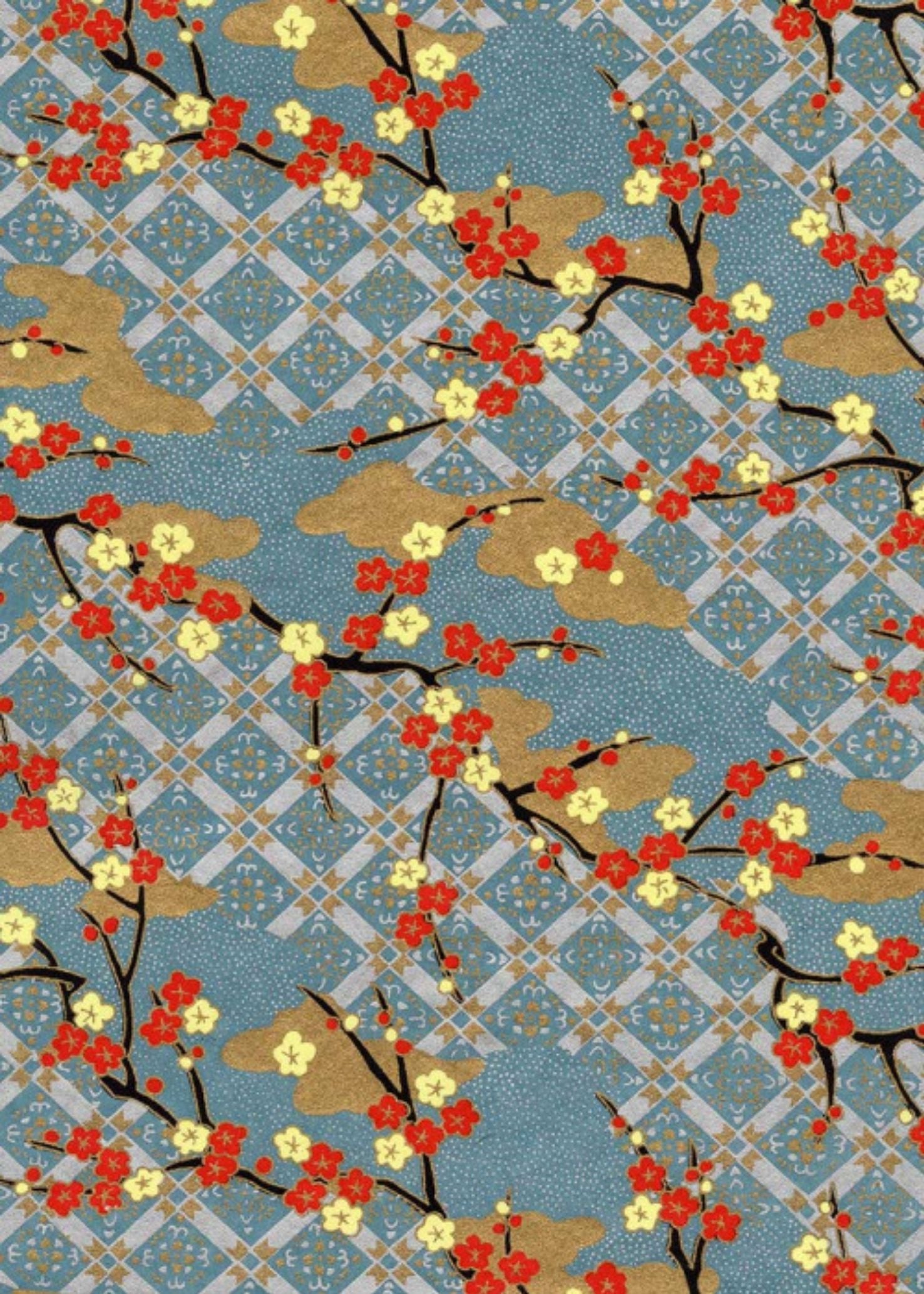 Chiyogami  Trellis Blue - Liberties Papers