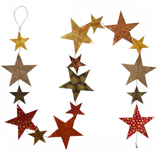 Hanging Garland Christmas Brocé Stars Single - Liberties Papers