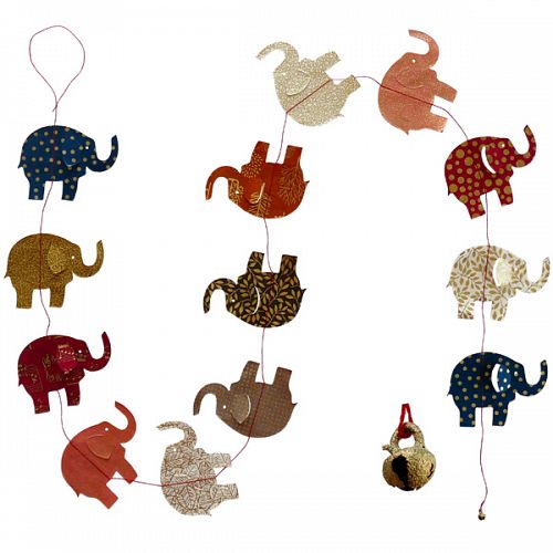 Hanging Garland Elephants - Liberties Papers