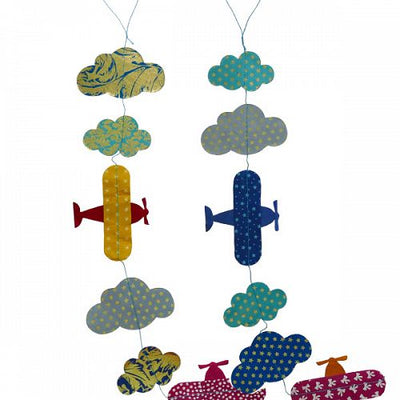 Hanging Garland Planes and Clouds - Liberties Papers