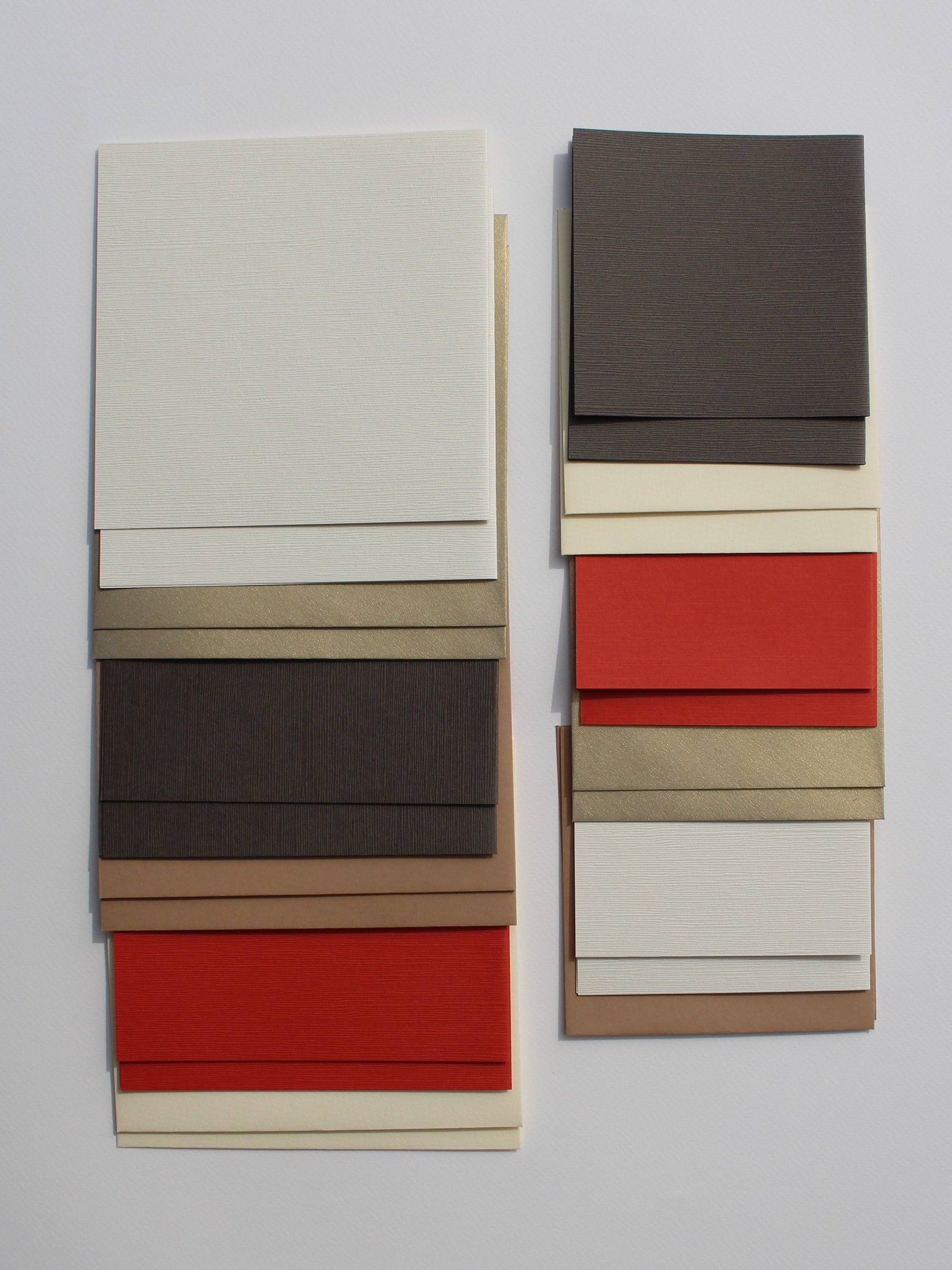 Japanese Linen Square Card Mixed Pack A - Liberties Papers