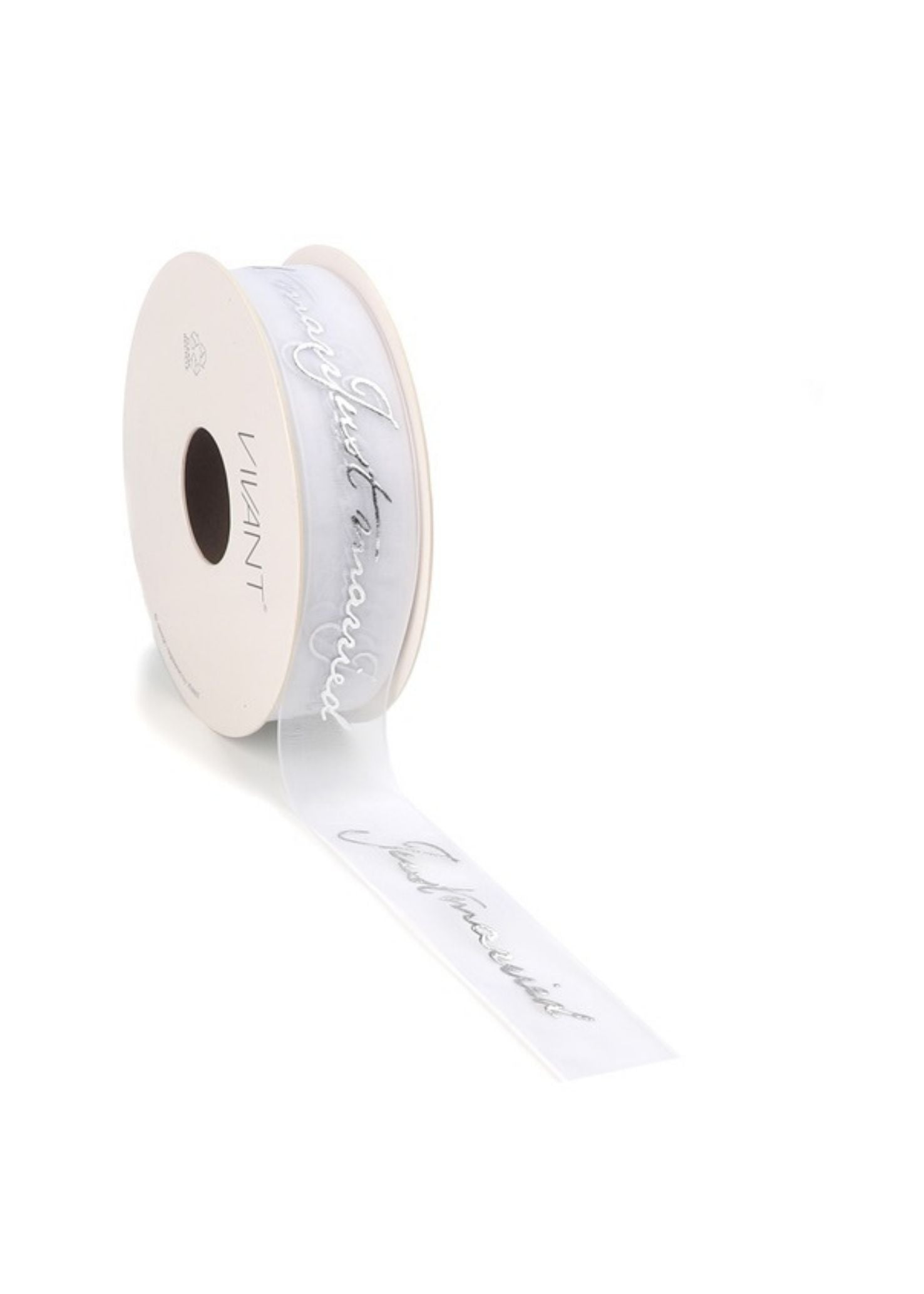 Just Married Organza Ribbon 25mm - Liberties Papers