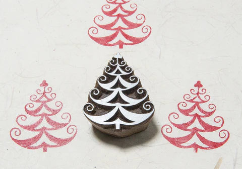 Curvy Christmas Tree Block - Liberties Papers