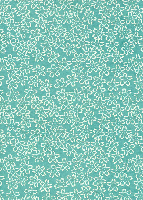 Chiyogami Turquoise Flower - Liberties Papers