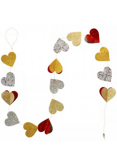 Hanging Garland Swing Hearts - Liberties Papers