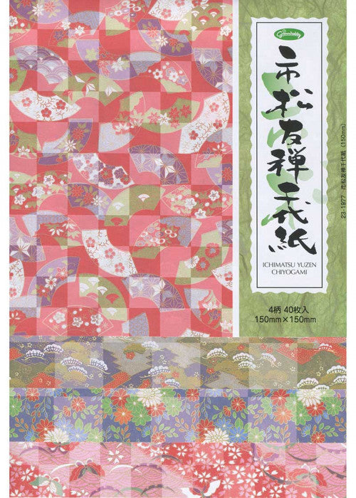 Origami Ichimatsu Cubic Floral 150mm - Liberties Papers