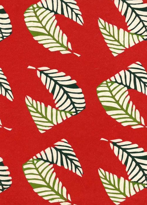 Katazome Shi - Palm  Red - Liberties Papers